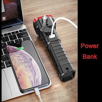 Super Bright USB Charging Hammer Torch with Power Bank - LED Flashlights