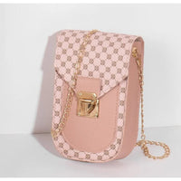 Fashion Female Shoulder Bag Retro Small Polka Embroidered Solid Color Chain