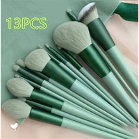 13pcs Makeup Brush Set with Storage Bag Makeup Sponge Soft Fur Eye Shadow