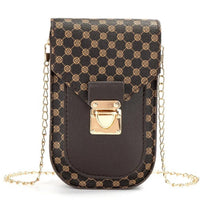 Fashion Female Shoulder Bag Retro Small Polka Embroidered Solid Color Chain
