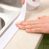 1-roll Self-Adhesive PVC Caulk Tape Waterproof, Mold-Proof Sealing Strip for