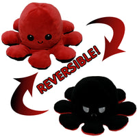 Reversible Moody Flip Octopus Soft Toy Two Sided Face Octopus Plush
