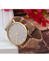 Women's Analog Watch with Gold Plated Dial
