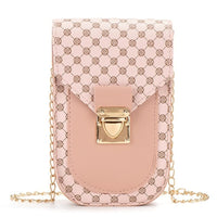 Fashion Female Shoulder Bag Retro Small Polka Embroidered Solid Color Chain