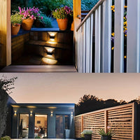 2pcs 6 LED Solar Wall Lamp / Outdoor Waterproof Up and Down Light Lighting