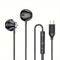 Hifi Wired In-Ear Headphones with Volume Control, USB Type C & 3.5mm
