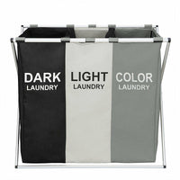 Dirty Clothes Storage Basket Three Grid Organizer Basket Collapsible Large