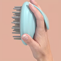 Waterproof Pink Shampoo Applicator Brush Tool for Dandruff Removal, Promotes