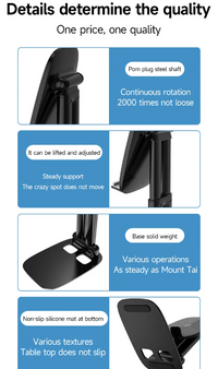 Z3 Universal Phone Stand Folding Desktop Phone Holder Premium Portable