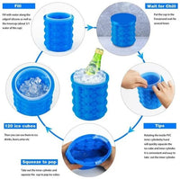 Ice Bucket Ice Cube Mold Silicone Ice Cube Maker Ice Cube Mold Tray Portable