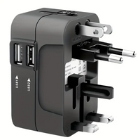 Travel Charger with Dual USB Charging Ports, 2 USB Charger, World All in One