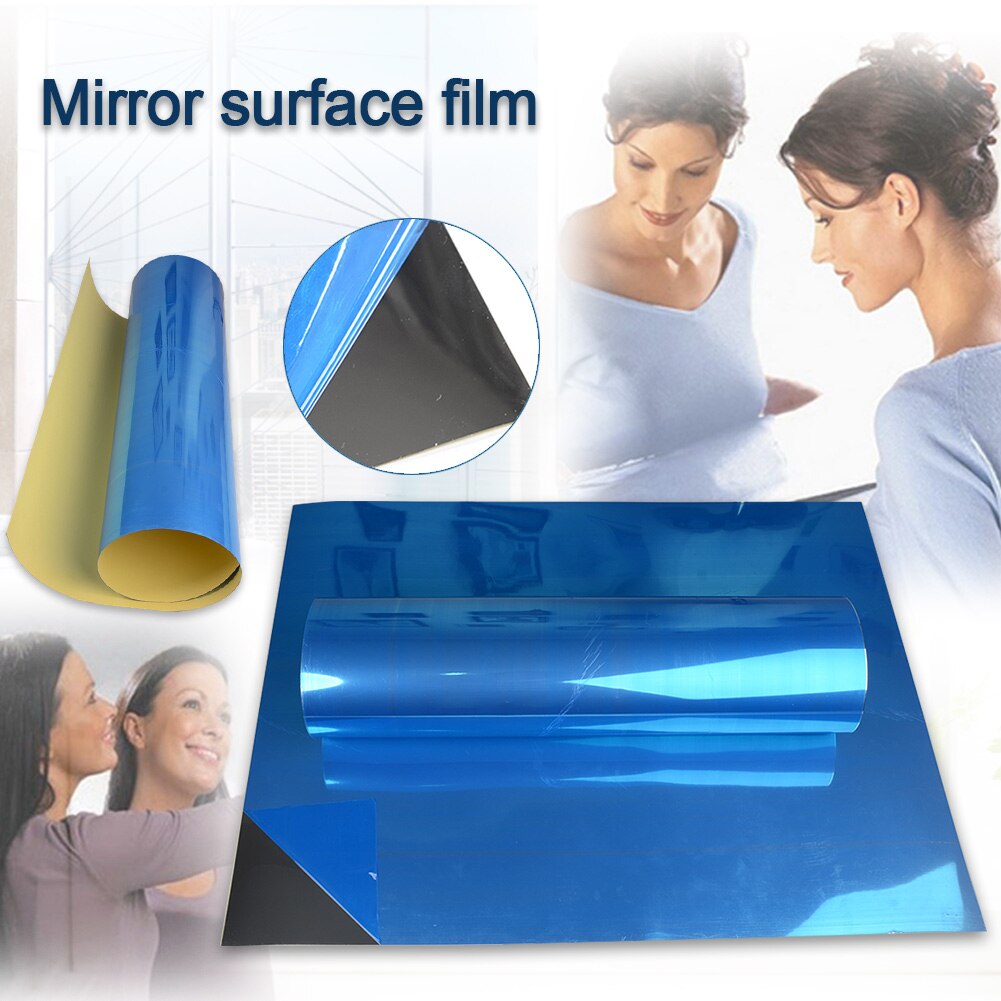 Decorative Self-Adhesive Cuttable Wall Mirror Sticker Waterproof Silver