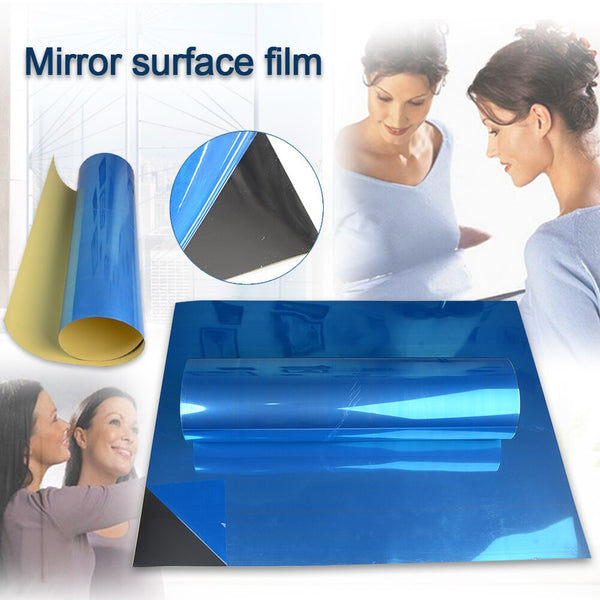 Decorative Self-Adhesive Cuttable Wall Mirror Sticker Waterproof Silver