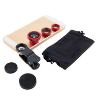 3 in 1 Universal Clip Lens Fish Eye + Marco + Wide Effect