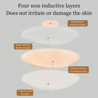 2pcs Reusable Silicone Nipple Covers, Seamless Invisible Self-Adhesive
