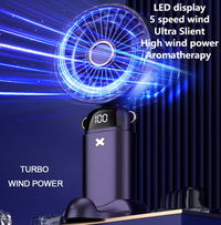 Portable USB Mini Fan- Handheld Cooling Fan Rechargeable Electric LED Fan