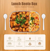 Heated Electric Lunch Box with Portable Food Warmer and Leakproof