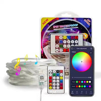 Lqhzmyy RGB Neon Light Strip with 24-Key Touchscreen Remote - USB-Powered