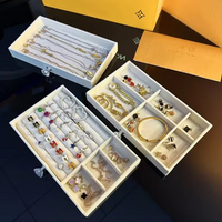 1pc Deluxe Crystal-Clear Acrylic 3-Layer/1Layer Drawer Jewelry Storage Box