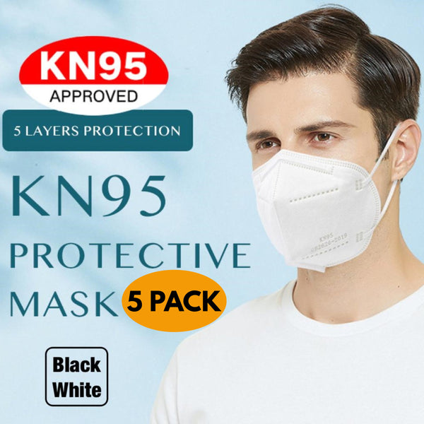 Kn95 Respirator 5ply Face Mask Disposable Breathable Protective Woven