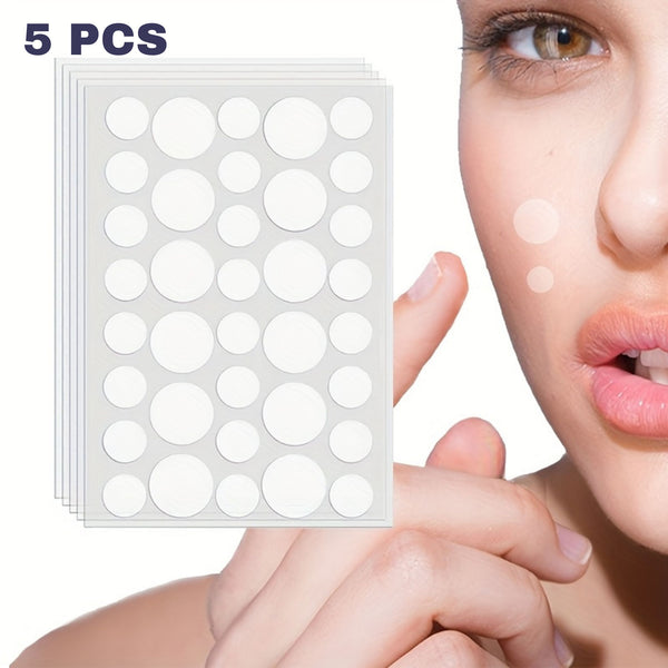 5 Pcs 36 Dots Acne Patches - Mild and Non-Irritating Spot Stickers for