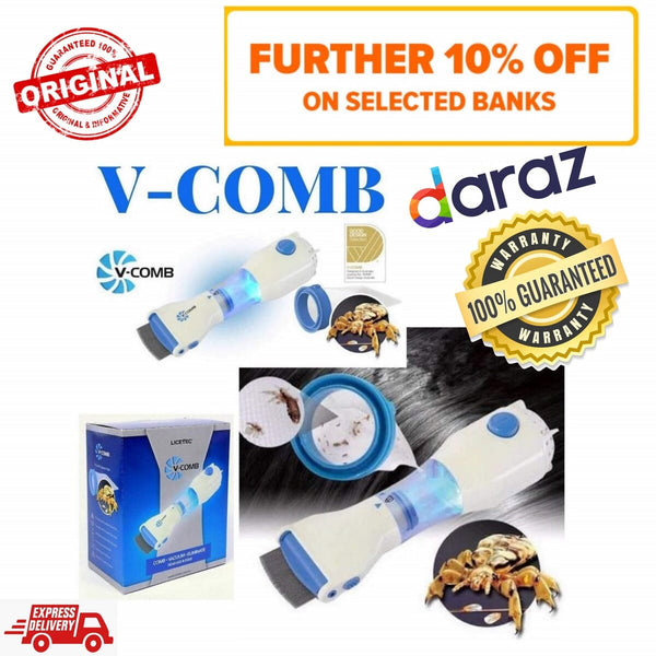 V-comb Allergy and Chemical Free Head Lice Treatment 2 Filters - Electric