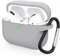 Airpods Pro 4 Case Pouch Silicone Soft + Hook Pouch in Black Red Brown Green