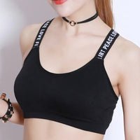Yoga Outwear Running Sports Bra Steel Ring Women Underwear Beautiful Back