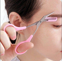 Eyebrow Trimmer Scissor with Comb Facial Hair Removal Makeup Tool Grooming