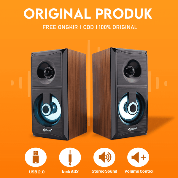 Ultra Loud Subwoofer Kisonli U-9001 Multimedia 3wx2 Speaker for PC & Laptop