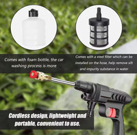 Household Electric High-pressure Car Wash Water Gun Lithium Battery Wireless