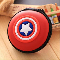 Cartoon Protective Headphone/USB Cable Pouch - Captain America