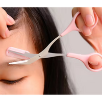 Eyebrow Trimmer Scissor with Comb Facial Hair Removal Makeup Tool Grooming