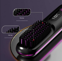 Cordless Hair Straightener Brush, Rapid Heating, Hot Comb Hair Straightener