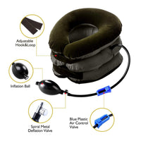 Health Care Cervical Neck Traction Air Bag with 3 Layer Inflatable Pillow