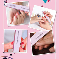 10pcs Professional Nail File Buffer for Home and Salon Manicures - Smooth