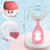 Children U-Shape Toothbrush 360 Thorough Cleansing Toothbrush for Ages 2-12