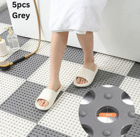 5 Piece Anti Slip Splicing PVC Bathroom Toilet Kitchen Floor Mat Non Slip