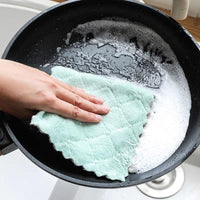 1pc Super Absorbent Microfiber Kitchen Dish Cloth for Household Cleaning Towels