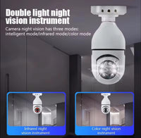 Bulb Wifi Surveillance Camera Wireless Night Vision HD Automatic Human