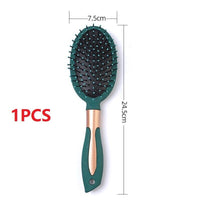 Anti-static Smooth 4pc Hair Air Cushion Comb Dark Green Plastic Comb Scalp
