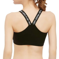 Women Sport Bra Fitness Letters Yoga Wrap Chest Bra Running Yoga Gym Fitness
