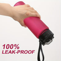 Grinkwell 26oz Frosted Sports Water Bottle - Leakproof, BPA-Free PC with