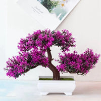 Artificial Plants Bonsai Small Tree Pot Plant Flowers Potted Ornaments for
