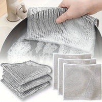5pcs Non-Scratch Wire Dishcloth, Multipurpose Wire Dishwashing Rags for Wet