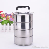 4 Layer Lunch Box Stainless Steel Portable Insulated Leakproof Box