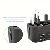 Travel Charger with Dual USB Charging Ports, 2 USB Charger, World All in One