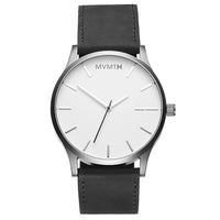 Mvmt Men Analog Wrist Watch with Artificial Leather Belt - Black