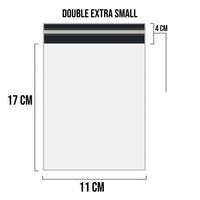White Shipping Bag Recycled Poly Mailer Flyers Upto 500 Bags [11cm X 17cm +