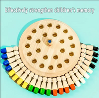 Wooden Memory International Board Game, Wooden Matching Stick Chessboard